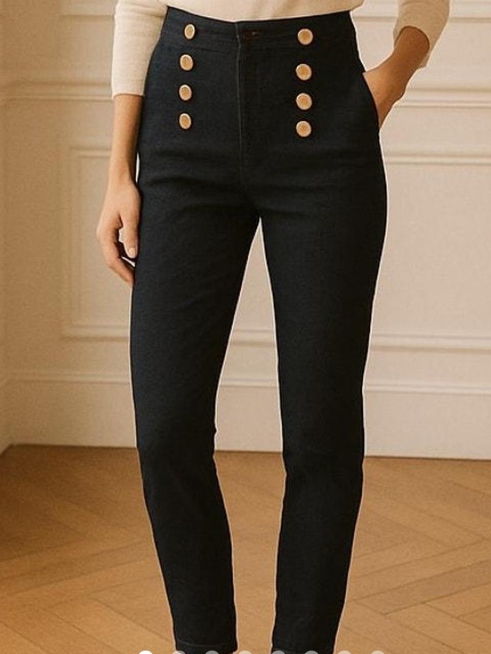 NWT J. McLaughlin Hastings Sailor Jeans Black Size 2